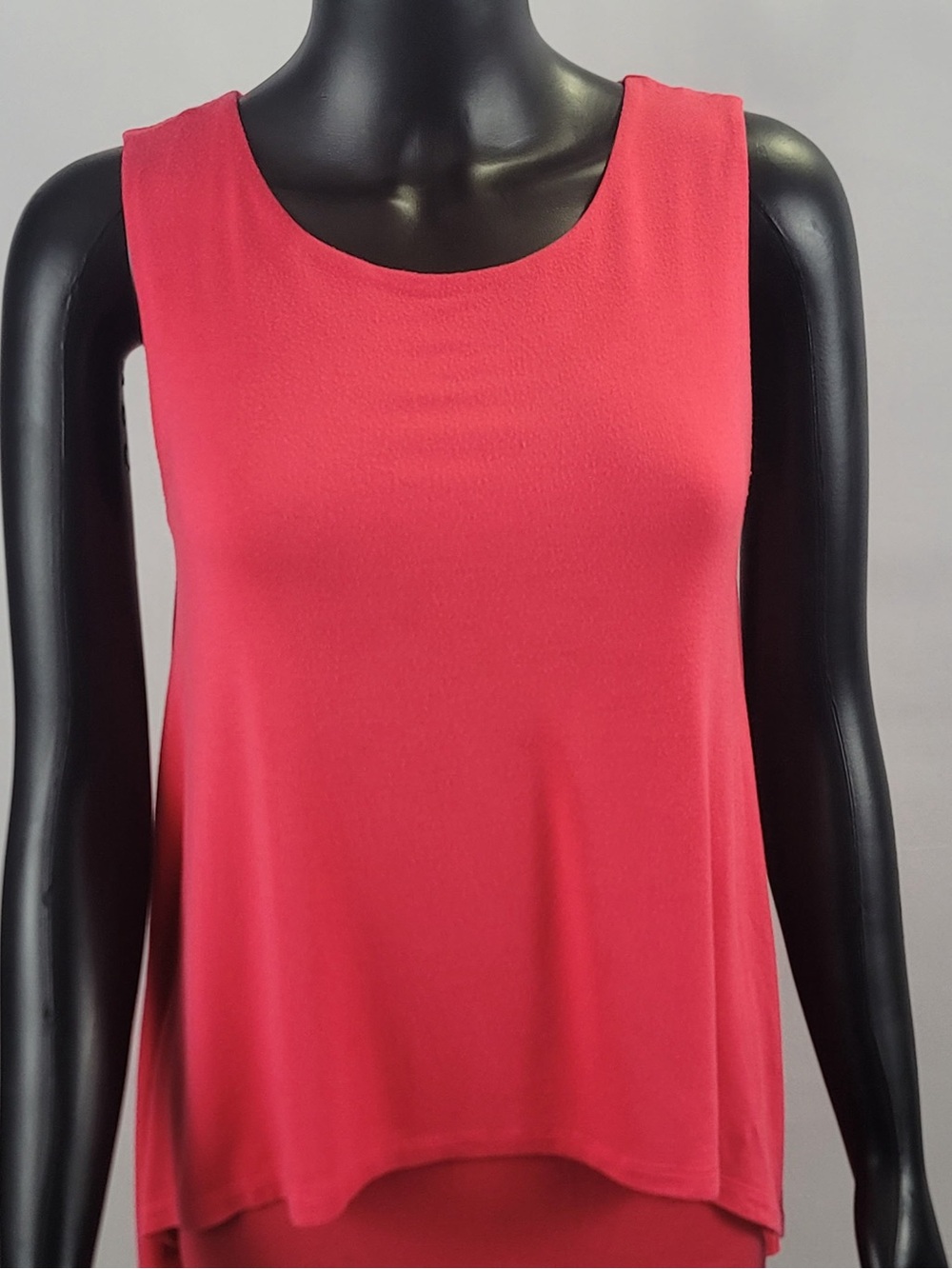 XS Women's Sleeveless Scoop Neck Long Tank Top - Pink